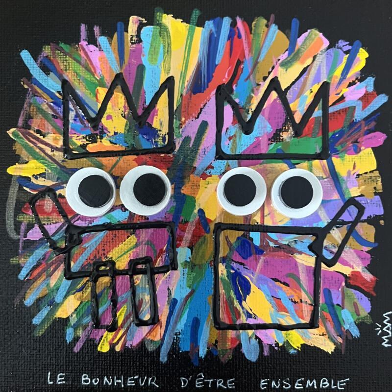 Peinture LE BONHEUR par Mam | Tableau Pop-art Acrylique