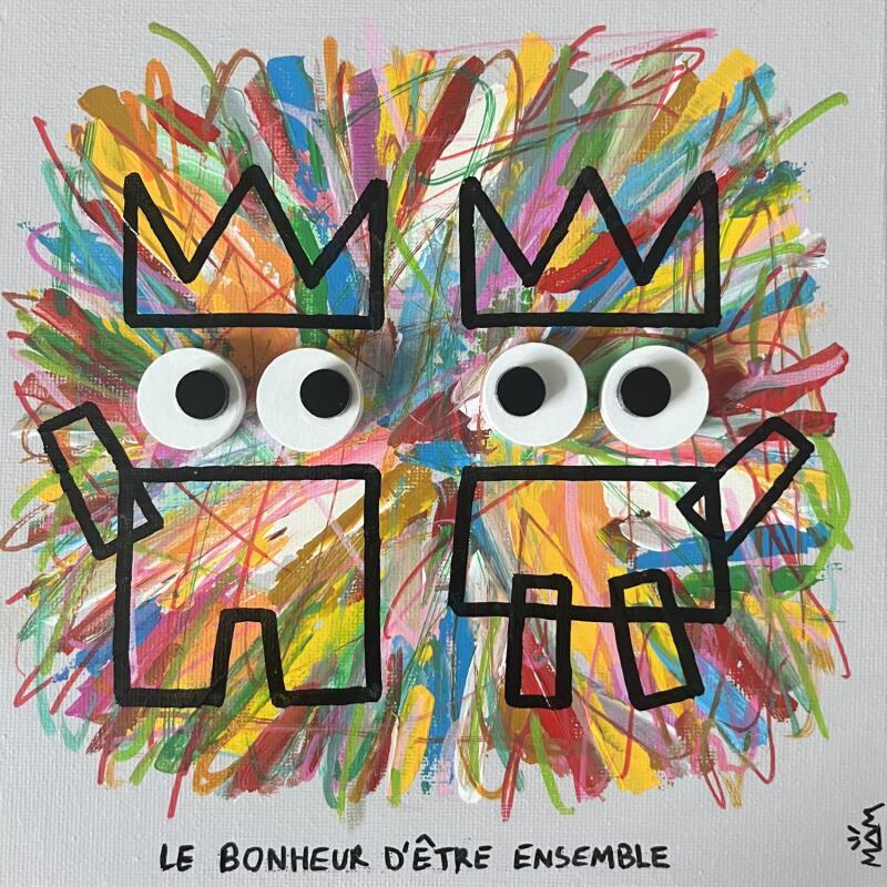 Peinture LE BONHEUR par Mam | Tableau Pop-art Icones Pop Acrylique