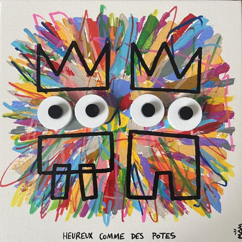 Gemälde HEUREUX  von Mam | Gemälde Pop-Art Pop-Ikonen Acryl