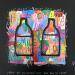 Painting 2 BOTTLES  by Mam | Painting Pop-art Pop icons Acrylic