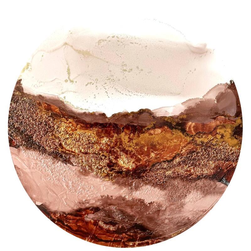 Peinture 2436 Moka Mousse par Depaire Silvia | Tableau Abstrait Paysages Minimaliste Acrylique