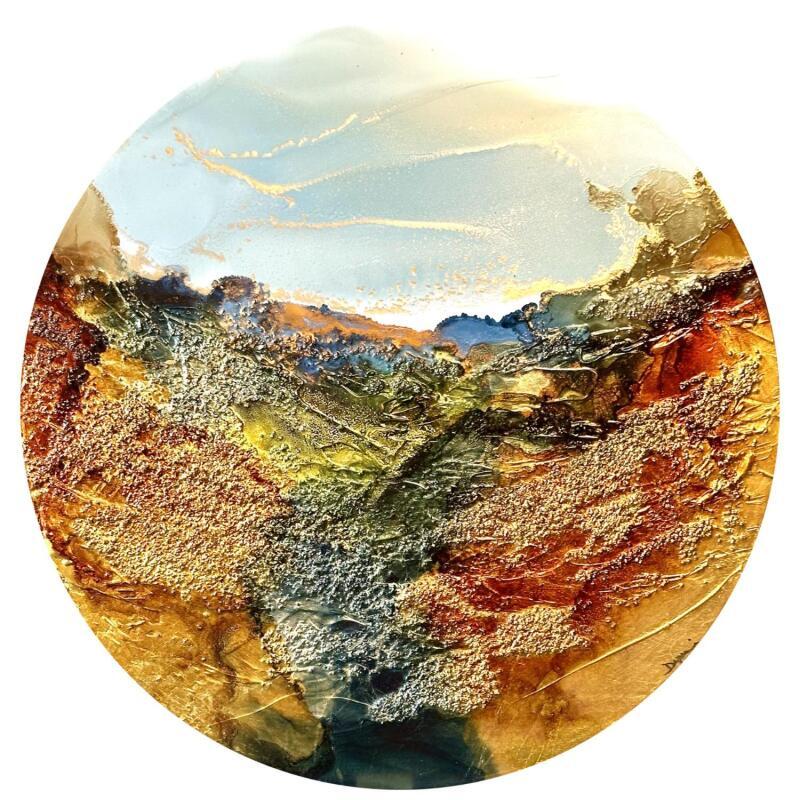 Painting 2652 Bronze-Age by Depaire Silvia | Painting Abstract Landscapes Marine Minimalist Acrylic