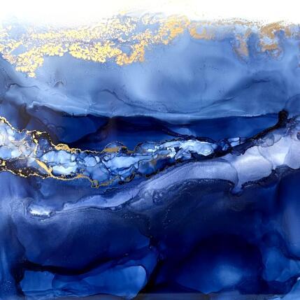 Painting 2959 Blue Velvet by Depaire Silvia | Painting Abstract Acrylic Landscapes, Marine, Minimalist