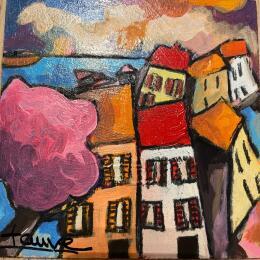 Painting Un matin by Fauve | Painting Figurative Acrylic Landscapes