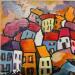 Painting Mon village  by Fauve | Painting Figurative Landscapes Acrylic