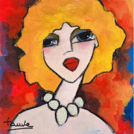 Painting Belle blonde by Fauve | Painting Figurative Acrylic Pop icons, Portrait