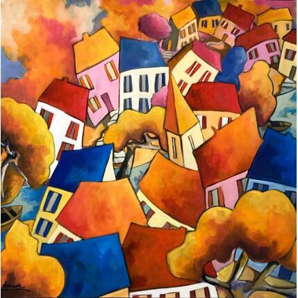 Painting Les grandes vacances by Fauve | Painting Figurative Acrylic Landscapes