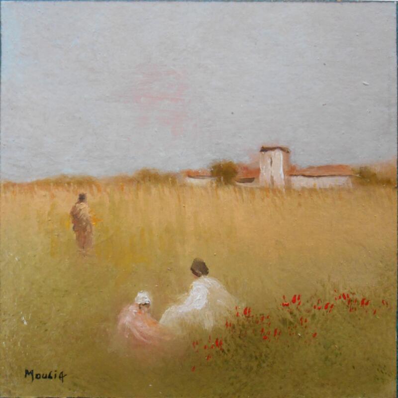 Painting Quiétude by Moulia Francis | Painting Impressionism Life style Oil
