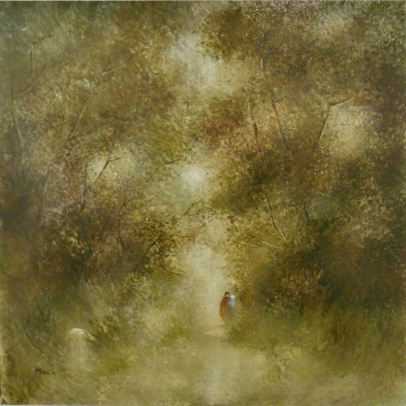 Painting Sur le sentier d'été by Moulia Francis | Painting Impressionism Nature Oil