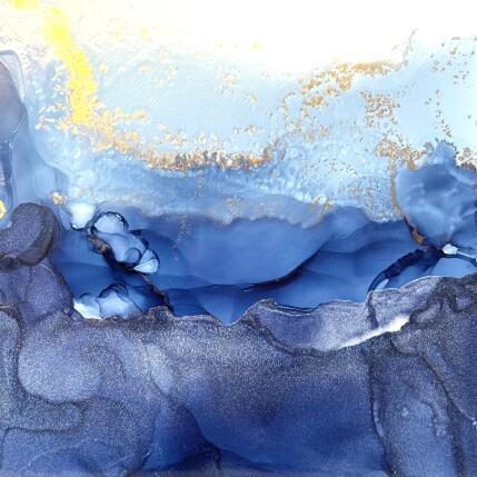 Painting Bleu Velvet  by Depaire Silvia | Painting Abstract Acrylic Landscapes, Marine, Minimalist