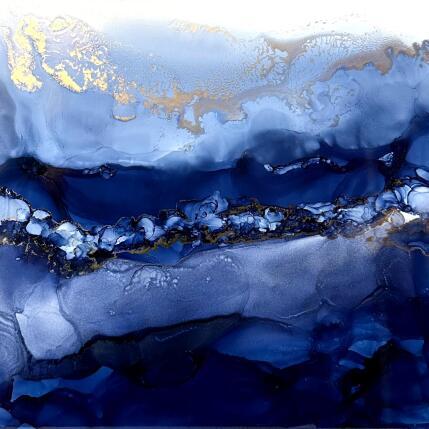 Painting Blue velvet  by Depaire Silvia | Painting Abstract Acrylic Landscapes, Marine, Minimalist