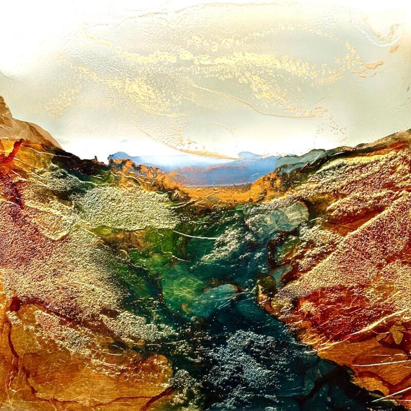 Painting Bronze Age by Depaire Silvia | Painting Abstract Landscapes Marine Minimalist Acrylic