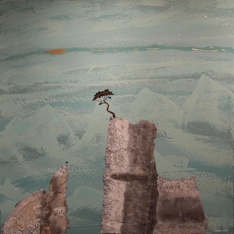 Painting La présence au vide  by Lemonnier  | Painting Subject matter Landscapes Acrylic Zinc