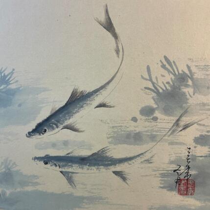 Painting Fish by Yu Huan Huan | Painting