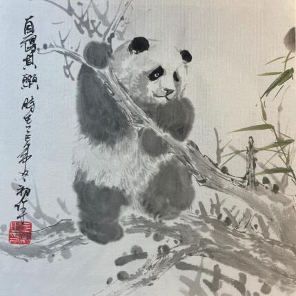 Painting Panda by Yu Huan Huan | Painting