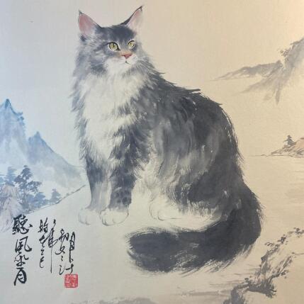 Painting  Cat  by Yu Huan Huan | Painting