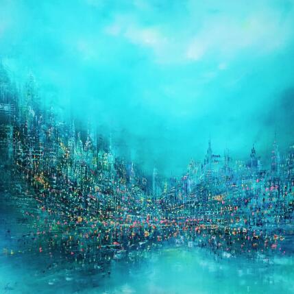 Painting Féérie bleue by Levesque Emmanuelle | Painting