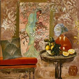 Painting Soirée blanche  by Romanelli Karine | Painting