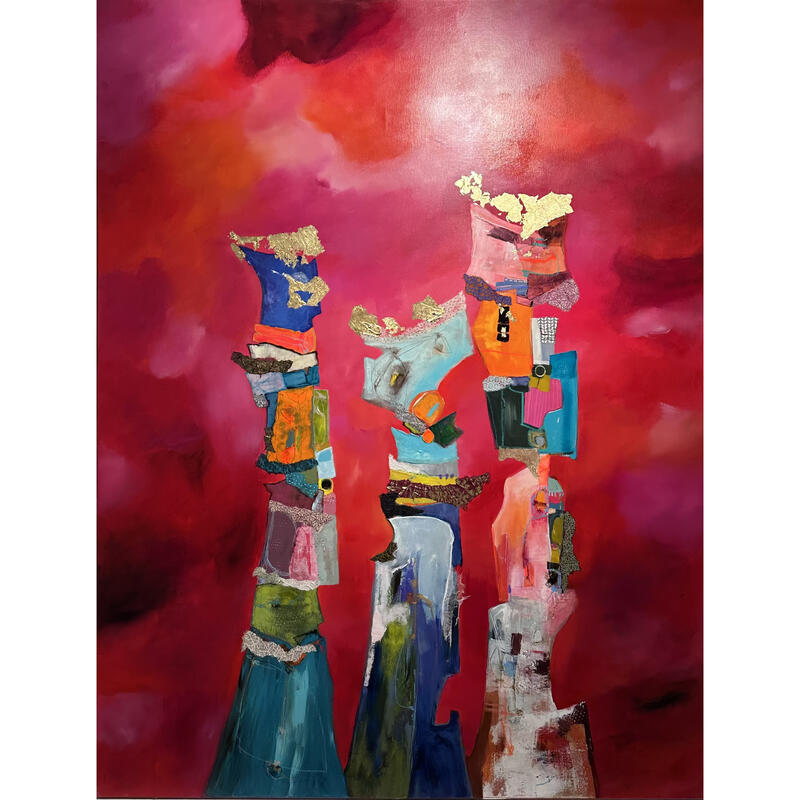 Painting Ce qu'on devient by Lau Blou | Painting Figurative Acrylic Nude