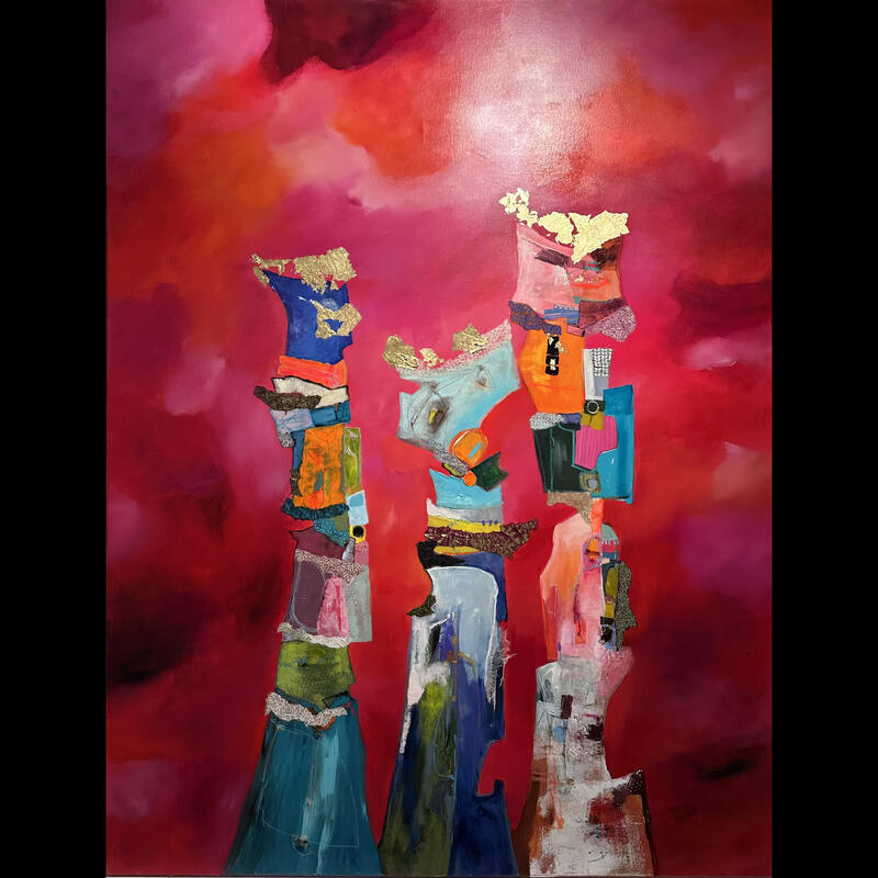 Peinture Ce qu'on devient par Lau Blou | Tableau Figuratif Acrylique Nu