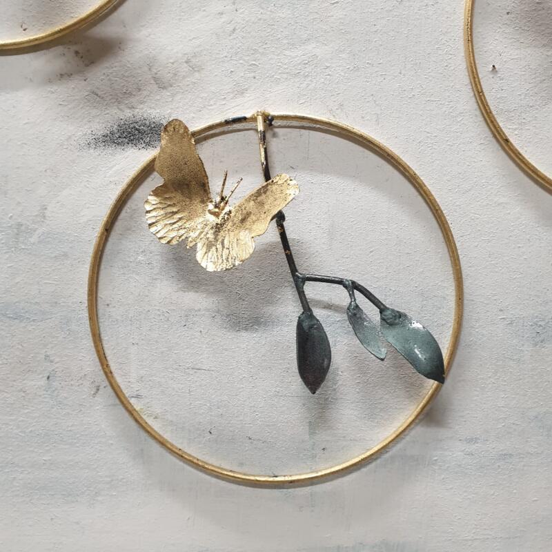 Sculpture  papillon sur mur par Eres Nicolas | Sculpture Figuratif Animaux Métal
