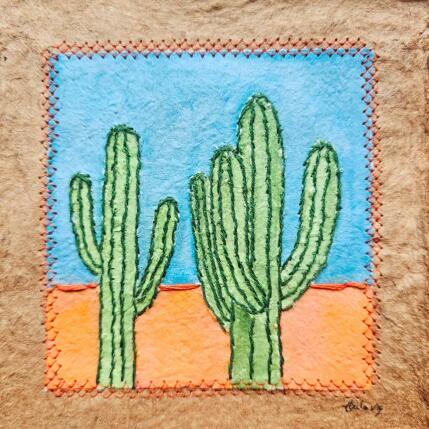 Painting Whispering sahuaros by Vazquez Laila | Painting