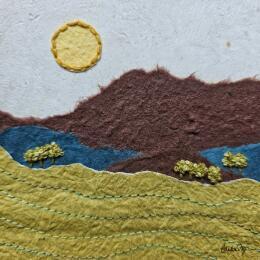 Painting Brown mountains, living trees by Vazquez Laila | Painting