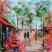 Painting Boulevard Haussmann by Solveiga | Painting Acrylic