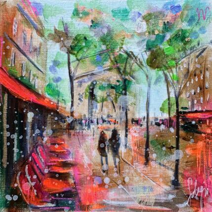 Painting Boulevard Haussmann by Solveiga | Painting Acrylic