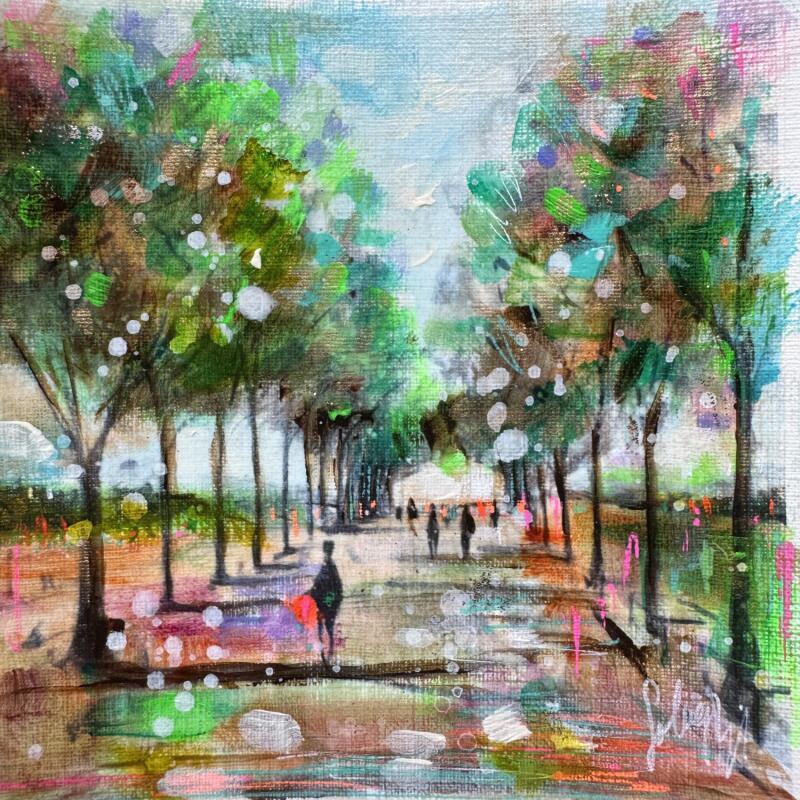 Painting Promenade parisienne by Solveiga | Painting Acrylic