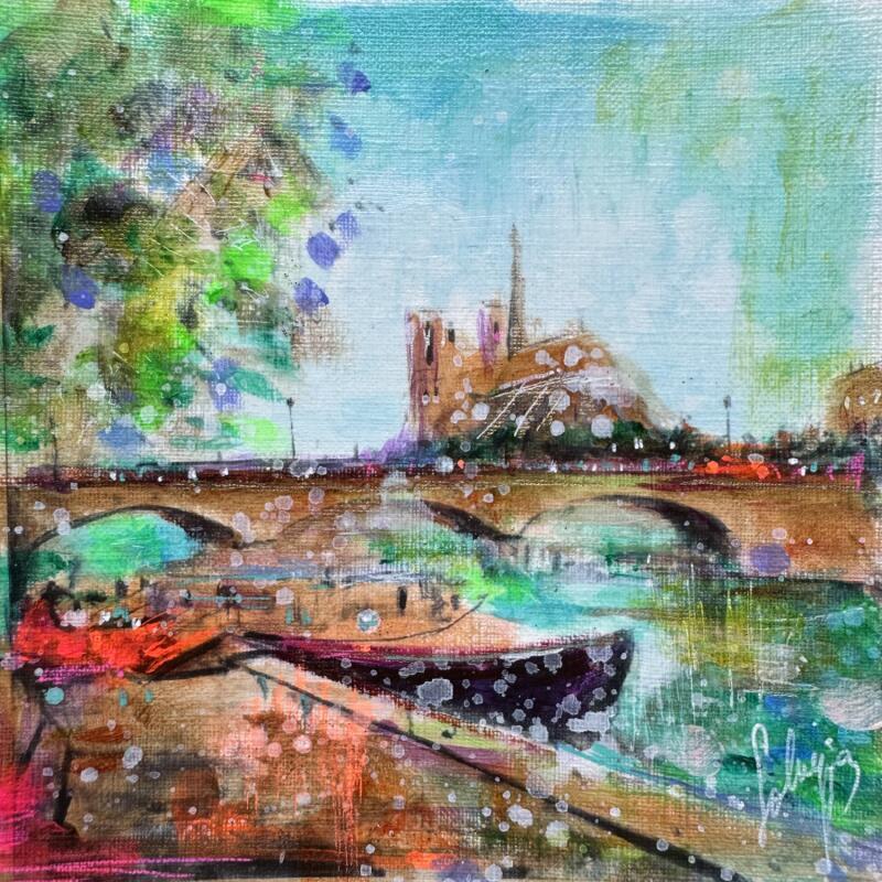Painting Quai Montebello by Solveiga | Painting Acrylic