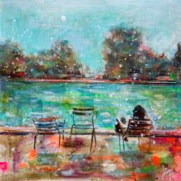 Peinture Contemplation par Solveiga | Tableau  Acrylique