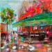 Painting Café de Flore by Solveiga | Painting Acrylic