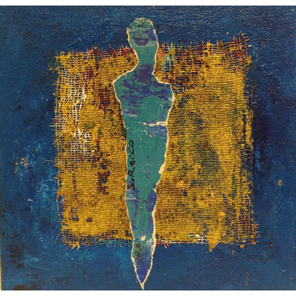 Painting Lapis-lazuli by Rocco Sophie | Painting Raw art Acrylic, Gluing, Sand