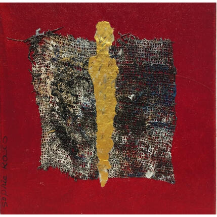 Painting Chercheur d'or by Rocco Sophie | Painting Raw art Acrylic, Gluing, Sand