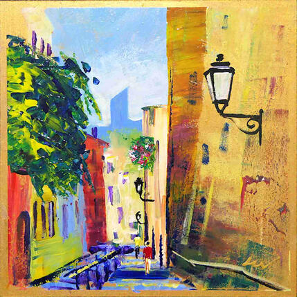 Peinture Ruelle vers Fourvière par Sheremet Ion | Tableau