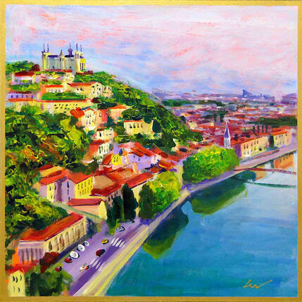 Painting Fourvière éternelle by Sheremet Ion | Painting Impressionism Acrylic Urban