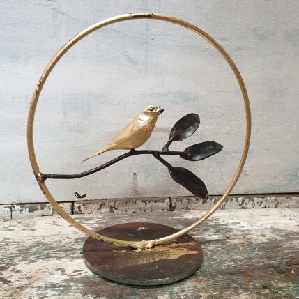 Sculpture oiseau sur branche par Eres Nicolas | Sculpture Figuratif Métal Animaux