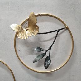 Sculpture papillon sur mur by Eres Nicolas | Sculpture Figurative Metal Animals