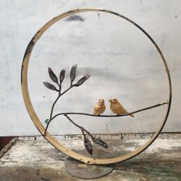 Escultura conversation sur Branche por Eres Nicolas | Escultura Figurativo Metal Animales