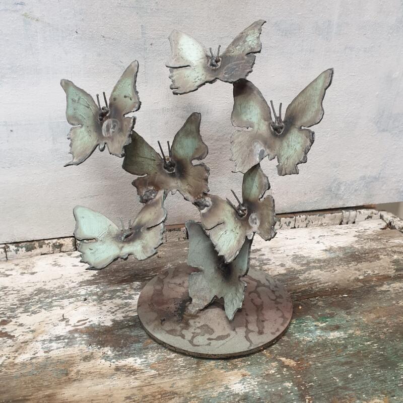 Sculpture L'envol brut by Eres Nicolas | Sculpture Figurative Animals Metal