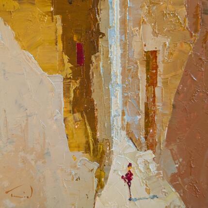 Pintura Aquí estic por Tomàs | Pintura Impressionism Aceite Sociedad, Urbano