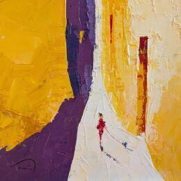 Peinture Est rouge par Tomàs | Tableau Impressionnisme Huile Société, Urbain