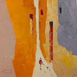 Peinture C'est doux par Tomàs | Tableau Impressionnisme Huile Scènes de vie, Société, Urbain