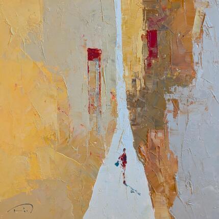 Painting Tengo manzanas by Tomàs | Painting Impressionism Oil Life style, Urban