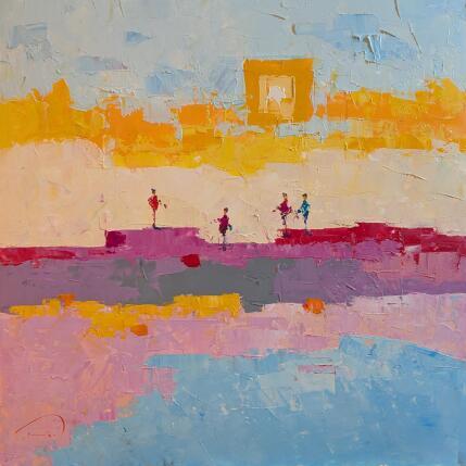 Gemälde Le grand soleil von Tomàs | Gemälde Impressionismus Öl Landschaften