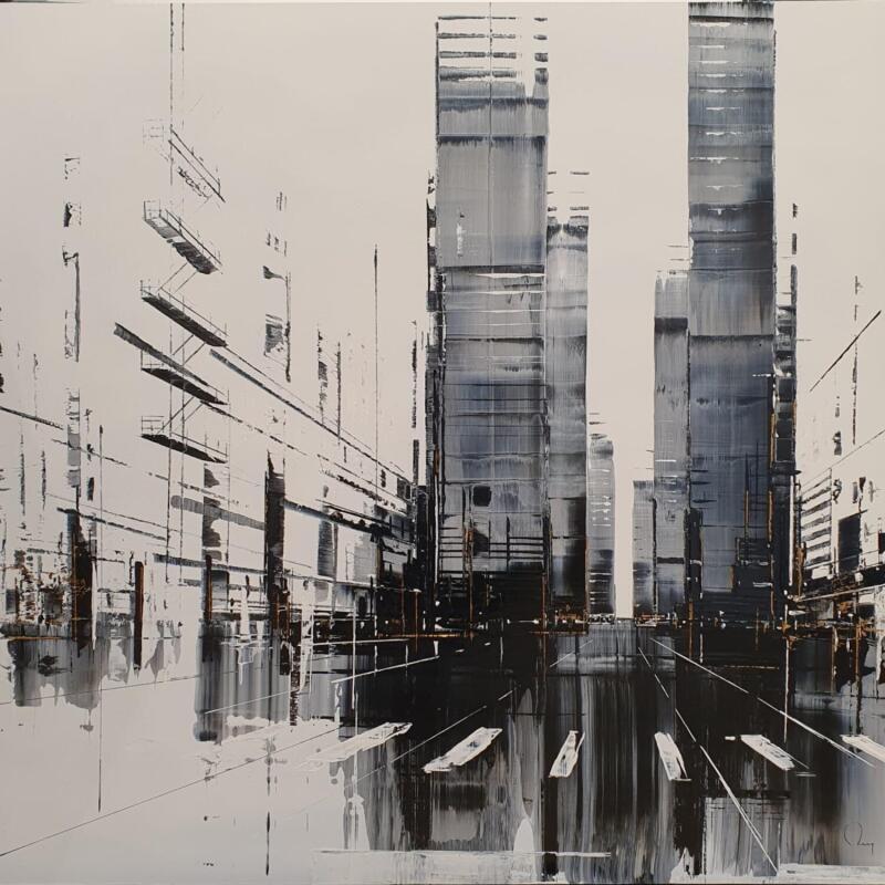 Peinture Stampede par Rey Julien | Tableau Figuratif Feuille d'or