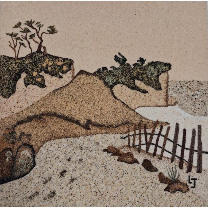 Painting La plage secrete by Jovys Laurence | Painting Subject matter Sand