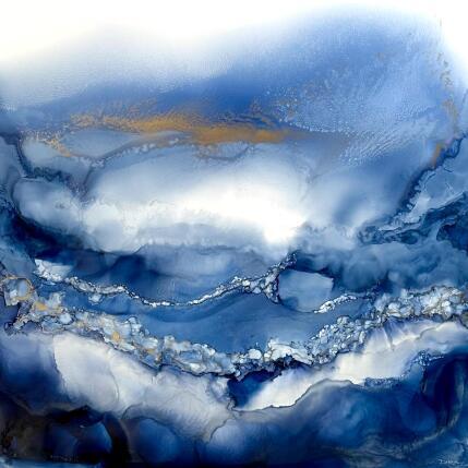 Painting 2937 - Bleu Velvet by Depaire Silvia | Painting Abstract Acrylic