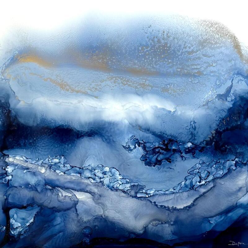 Painting 2941 - Bleu velvet by Depaire Silvia | Painting Abstract Landscapes Marine Minimalist Acrylic